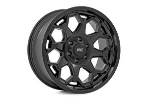 Rough Country - Rough Country 80 Series Wheel/One-Piece/Semi Gloss Black/20x10/6x5.5/-19mm | 80201812A - Image 1