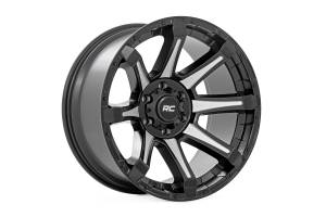 Rough Country - Rough Country 81 Series Wheel/One-Piece/Semi Gloss Black w/machined spokes/20x9/8x180/0mm | 81200906M - Image 3
