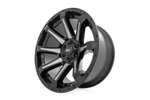Rough Country - Rough Country 81 Series Wheel/One-Piece/Semi Gloss Black w/machined spokes/20x9/5x150/+18m | 81201805M - Image 4