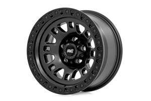 Rough Country - Rough Country 82 Series Wheel/One-Piece/Semi Gloss Black/17x9/6x5.5/-12mm | 82170912