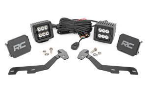 Rough Country - LED Light Kit - Ditch Mount - 2 in. Black Pair - Spot - Ram 1500 2WD/4WD (19-25) | 82290