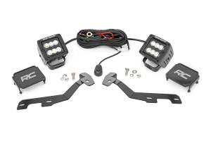 Rough Country - Rough Country - LED Light Kit - Ditch Mount - 2 in. Black Pair - Flood - Ram 1500 2WD/4WD (19-25) | 82291 - Image 1