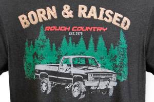 Rough Country - Rough Country - Rough Country T-Shirt - Born & Raised - Black - LG | 84081LG - Image 2