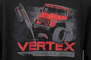 Rough Country - Rough Country - Rough Country T-Shirt - Long Sleeve - Vertex - Black - SM | 84090SM - Image 2