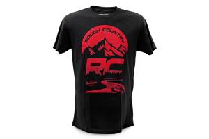 Rough Country - Rough Country T-Shirt - RC Mountains - Black - MD | 84092MD