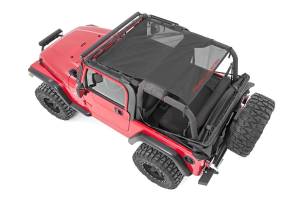 Rough Country - Mesh Bikini Top Plus - Black - Jeep Wrangler TJ (97-06)/Wrangler YJ (92-95) | 85106