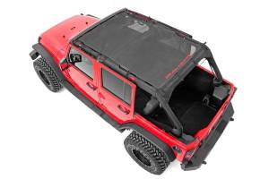 Rough Country - Rough Country - Mesh Bikini Top Plus - Black - Jeep Wrangler Unlimited 2WD/4WD (2007-2018) | 85110 - Image 1