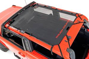 Rough Country - Mesh Bikini Top Plus - Black - Ford Bronco 4WD (2021-2025) | 85116