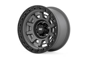 Rough Country - Rough Country 85 Series Wheel/One-Piece/Gunmetal Gray/Black/15x8/5x5.5/-19mm | 85150814