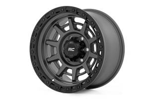 Rough Country - Rough Country 85 Series Wheel/Simulated Beadlock/Gunmetal Gray/Black/17x9/5x5.5/-0mm | 85170014A - Image 1