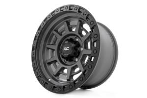 Rough Country - Rough Country 85 Series Wheel/Simulated Beadlock/Gunmetal Gray/Black/17x9/5x5.5/-0mm | 85170014A - Image 4