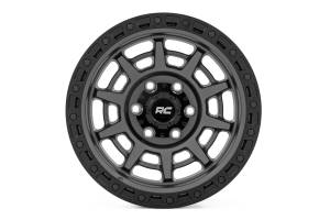 Rough Country - Rough Country - Rough Country 85 Series Wheel/Simulated Beadlock/Gunmetal Gray/Black/17x9/6x135/-12mm | 85170917A - Image 2