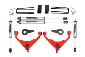 Rough Country - 3 Inch Lift Kit - V2 - FK/FF - Chevy/GMC Sierra/Silverado 2500 HD Suburban/Yukon XL 2500 (01-10) | 859870RED