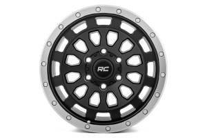 Rough Country - Rough Country 87 Series Wheel/Simulated Beadlock/Black/Machined/17x8.5/6x5.5/+0mm | 87170912B - Image 2