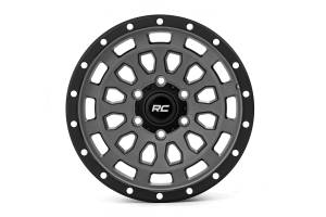 Rough Country - Rough Country 87 Series Wheel/Simulated Beadlock/Gray/Black/17x8.5/6x5.5/+0mm | 87170912G - Image 2