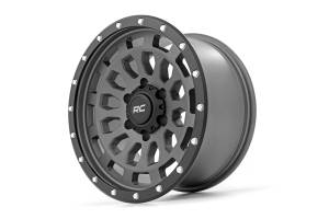 Rough Country - Rough Country 87 Series Wheel/Simulated Beadlock/Gray/Black/17x8.5/6x5.5/+0mm | 87170912G - Image 3