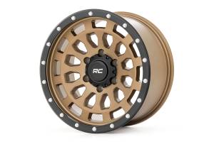 Rough Country - Rough Country 87 Series Wheel/Simulated Beadlock/Bronze/Black/17x8.5/6x5.5 -+25mm | 87172512