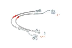 Rough Country - Brake Lines - Stainless - FR - 4-6 in. Lift - Ford Bronco/F-150 4WD (1980-1996) | 89310S