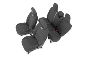 Rough Country - Rough Country - Seat Covers - Front and Rear w/ Armrest - Jeep Wrangler Unlimited 4WD (18-25) | 91012 - Image 1
