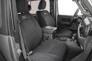 Rough Country - Rough Country - Seat Covers - Front and Rear w/ Armrest - Jeep Wrangler Unlimited 4WD (18-25) | 91012 - Image 4