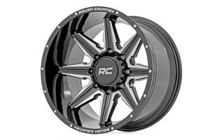 Rough Country - Rough Country 91M Series Wheel/One-Piece/Gloss Black/20x12/8x180/-44mm | 91201206M - Image 1