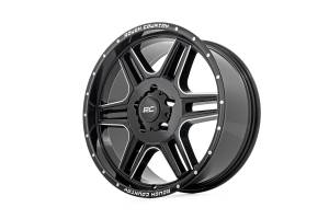 Rough Country - Rough Country 92 Series Wheel/Machined One-Piece/Gloss Black/18x9/6x5.5/+0mm | 92180912
