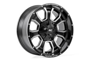 Rough Country - Rough Country 93 Series Wheel/One-Piece/Machined Black/20x9/6x5.5/6x135/0mm | 93209012