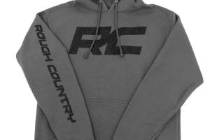 Rough Country - Rough Country - Rough Country Hoodie - RC Topographical Sleeve - Charcoal - MD | 94094MD - Image 3