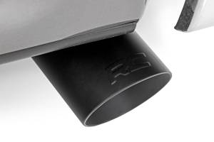 Rough Country - Exhaust Tip - Black - RC Logo - 2.5-3.125 Inch Pipe - 96004A