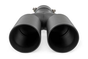 Rough Country - Rough Country - Exhaust Tip - Black - Red RC Logo - 2.5-3 Inch Pipe Single Inlet - Dual Outlet | 96050 - Image 3