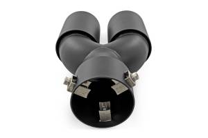Rough Country - Rough Country - Exhaust Tip - Black - Red RC Logo - 2.5-3 Inch Pipe Single Inlet - Dual Outlet | 96050 - Image 5