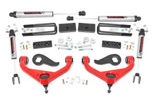 Rough Country - 3 Inch Lift Kit - UCAs - V2 - w/ Overloads - Chevy/GMC 2500HD/3500HD (20-25) | 97770RED