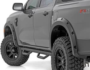 Rough Country - Rough Country - Pocket Fender Flares - M7 Carbonized Gray - Ford Ranger 2WD/4WD (2024-2025) | F-F12401-M7 - Image 1