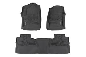 Rough Country - Flex-Fit Floor Mats - FR & RR - FR Bucket - Crew - Chevy/GMC 1500/2500HD/3500HD 2WD/4WD | FF-21413