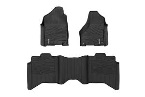 Rough Country - Flex-Fit Floor Mats - FR & RR - Crew Cab - Ram 1500 2WD/4WD (2012-2018 & Classic) | FF-31213