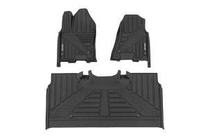 Rough Country - Flex-Fit Floor Mats - FR & RR - Crew - Ram 1500 2WD/4WD (2025) | FF-31432