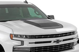 Rough Country - Rough Country - Hood Scoop - G1K Deep Ocean Blue - Chevy Silverado 1500 2WD/4WD (2019-2025 & Classic) | HS10010-G1K - Image 1