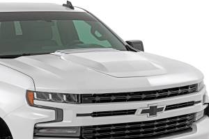Rough Country - Rough Country - Hood Scoop - GAZ Summit White - Chevy Silverado 1500 2WD/4WD (2019-2025 & Classic) | HS10010-GAZ - Image 1