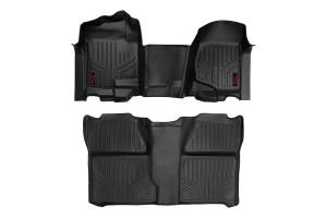 Rough Country - Floor Mats - FR & RR - OV Hump - Crew - Chevy/GMC 1500/2500HD (07-14) | M-21073