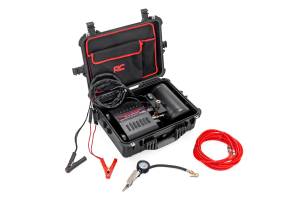 Rough Country - Portable Twin Motor Air Compressor w/Carry Case - 12 Volt - 150PSI - 6.16 CFM | RS208A - Image 1
