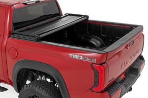 Rough Country - Soft Tri-Fold Bed Cover - 5'7" Bed - with and w/o OE Rail - Toyota Tundra (22-26) - 41419560A - Image 2