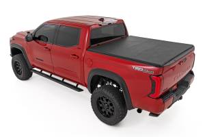 Rough Country - Soft Tri-Fold Bed Cover - 5'7" Bed - with and w/o OE Rail - Toyota Tundra (22-26) - 41419560A - Image 4
