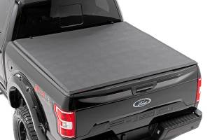 Rough Country - Soft Tri-Fold Bed Cover - 6'7 in. Bed - Ford F-150 2WD/4WD (2009-2014) | 41509650A - Image 1