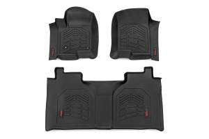 Rough Country - Sure-Fit Floor Mats - FR & RR - FR Bucket - Crew - Chevy/GMC 1500/2500HD/3500HD (19-25 & Classic) | SM21612