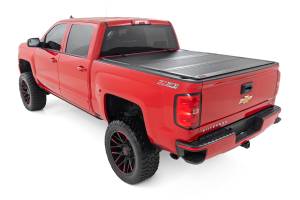 Rough Country - Rough Country - Hard Tri-Fold Flip Up Bed Cover - 6'7 in. Bed - Rail Cap - Chevy/GMC 1500/2500HD/3500HD (14-19) | 49119651 - Image 3