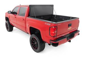 Rough Country - Rough Country - Hard Tri-Fold Flip Up Bed Cover - 6'7 in. Bed - Rail Cap - Chevy/GMC 1500/2500HD/3500HD (14-19) | 49119651 - Image 5