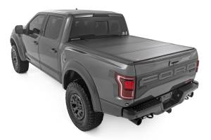 Rough Country - Rough Country - Hard Tri-Fold Flip Up Bed Cover - 6'7" Bed - Ford F-150 2WD/4WD (2021-2026) - 49225650 - Image 3