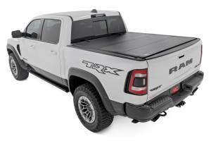 Rough Country - Hard Tri-Fold Flip Up Fold Bed Cover - 5'7 in. Bed - Ram 1500 (19-25)/1500 TRX (21-24) | 49320550 - Image 3