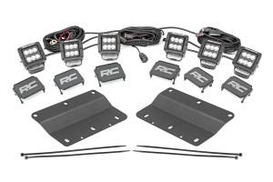 Rough Country - LED Light Kit - Fog Mount - Triple 2 in. Black Pair - Spot - Ford Bronco (21-25) | 51085 - Image 1