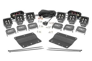 Rough Country - LED Light Kit - Fog Mount - Triple 2 in. Black Pair - White DRL - Ford Bronco (21-25) | 51087